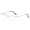 Vintage Mens Myopia Glasses Anti Blue Light Computer Eyewear Metal Half Frame Nearsighted -1.0 To -6.0