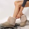 Plus Size Thick-Sole Height-Boosting Slip-On Fleece-Lined Thickened Snow Boots 2025 Fall/Winter New Arrival Women's Shoes