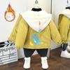 Kinder-Fleece-verdickter Kapuzenpullover, Herbst und Winter, lässiger warmer Mantel für Jungen und Mädchen