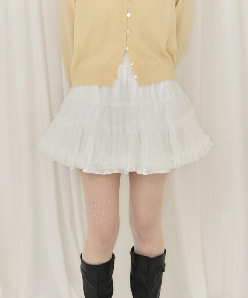 Alkialka Dot Tutu Skirt (Ivory)