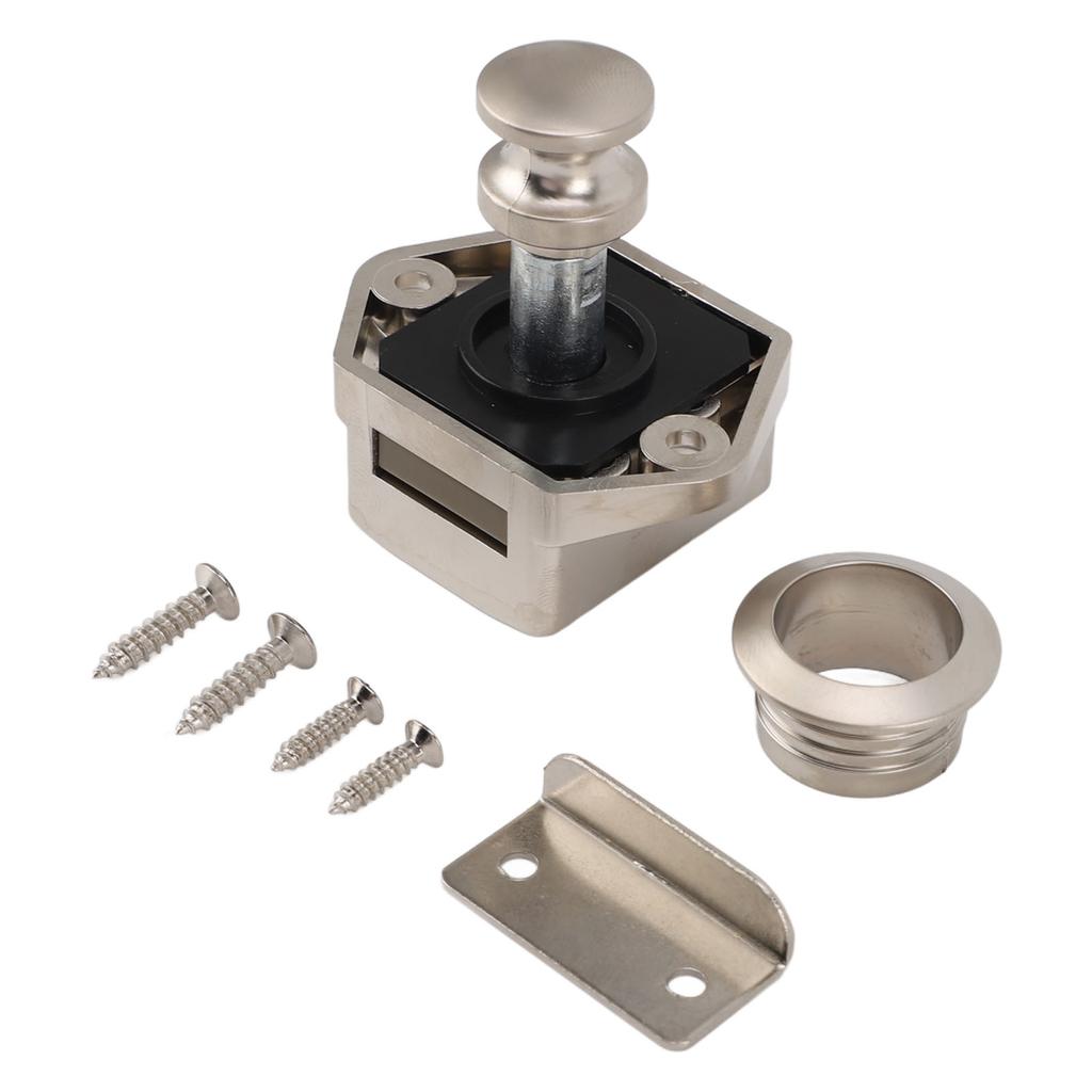 Push Button RV Cabinet Lock Zinc Alloy RV Cabinet Mini Push Button Latch Lock for Other Furniture