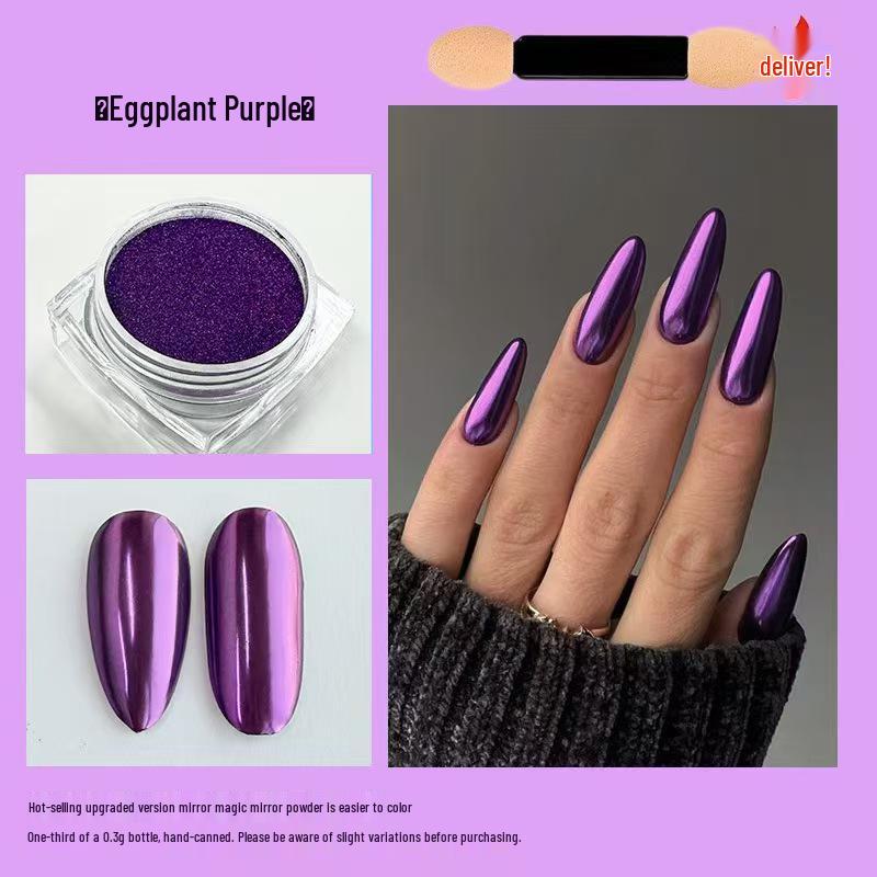 Metallic Fairy Magic Mirror Nail Art Powder - Gold & Silver Highlighter