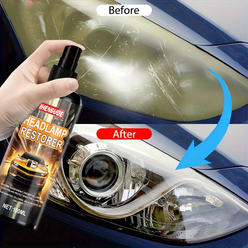 High-Intensity Car Light Restoration Kit - Restores Clarity, Prevents Yellowing and Oxidation, Long-Lasting Protective Spray, Repair