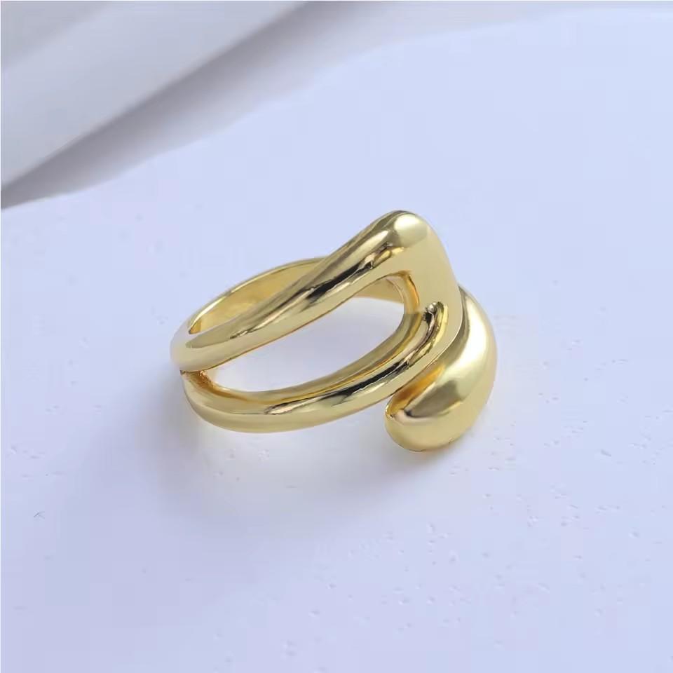 925 Sterling Silver Trend Arched Wide Ring For Female Geometry Punk Design Jewelry Asymmetric Gift Dropshipping