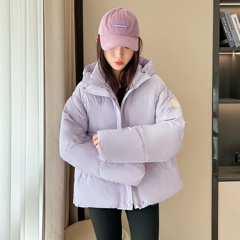 Abrigo Holgado de Invierno Acolchado de Algodón para Mujer Nueva Chaqueta Acolchada Tipo Pan con Capucha Engrosada