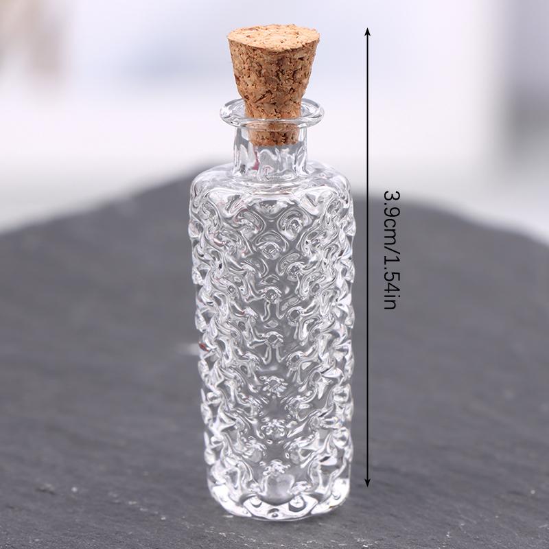 1:12 Dollhouse Miniature Vase Storage jar Glass Bottle Cork Cover Tiny Jar Vials Model Dollhouse Miniature Furniture Toys
