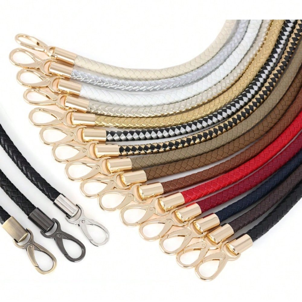 Hand-Woven Bag Belt, Hand Strap, Women's Bag Belt, Hardware Accessories, Leather Bag Belt, Woven Belt.