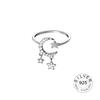 Xiaomi 925 Sterling Silver Zircon Rings For Women Geometric Fine Jewelry Finger Adjustable Geometric CZ  Ring For Party Birthday Gift