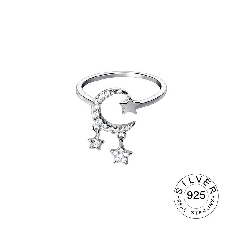 Xiaomi 925 Sterling Silver Zircon Rings For Women Geometric Fine Jewelry Finger Adjustable Geometric CZ  Ring For Party Birthday Gift