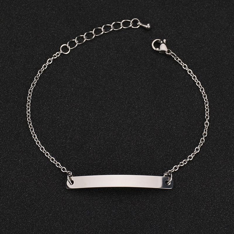 

Nextvance Engraving Nameplate Couple Bracelets on hand Stainless Steel Chain Bracelet For Women Lovers Jewelry Day engrave