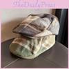 Newsboy Retro Plush Cap With Short Brim And Grid Design Fit For Autumn Fashion