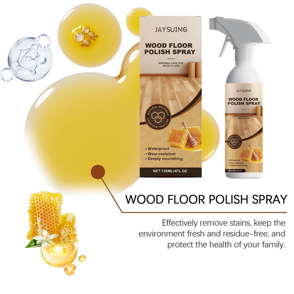 Voskový ošetřující sprej na dřevěné podlahy Čištění a leštění dřevěných podlah Péče Renovace škrábanců