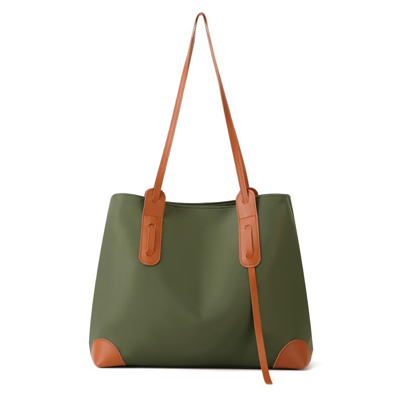 

Большая вместительная сумка через плечо, женская легкая сумка через плечо, цветная сумка-тоут для поездок на работу зелёный