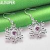925 Sterling Silver Luxury AAA Zircon Snowflake Earrings - Stylish Evening Jewelry