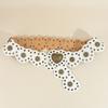 Girls PU Belt Motorcycle Adjustable Grommet Waist Belt Fashion Enthusiasts Belt Coat Dress Female Decorative Waistband