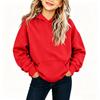 Boys Girls Kids Lined Long Sleeve Color Pullover Hoodie Casual Sweatshirt