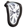 Style Surreal Melting Distorted Wall Clock Surrealist Salvador Dali Style Silver