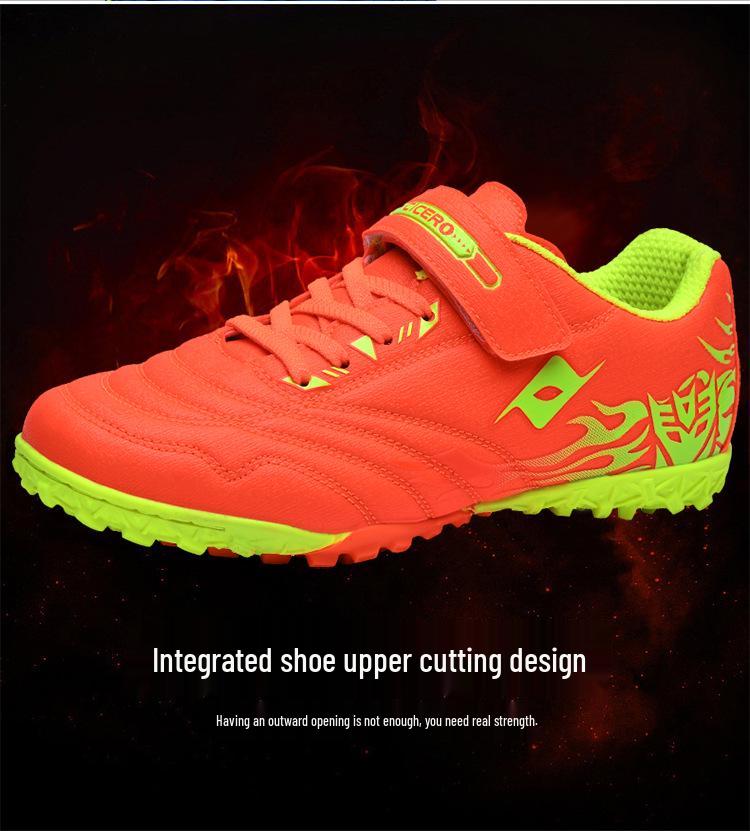 Xisailong Kids' Soccer Shoes, Velcro, TF Studs, for Primary & Middle School Students