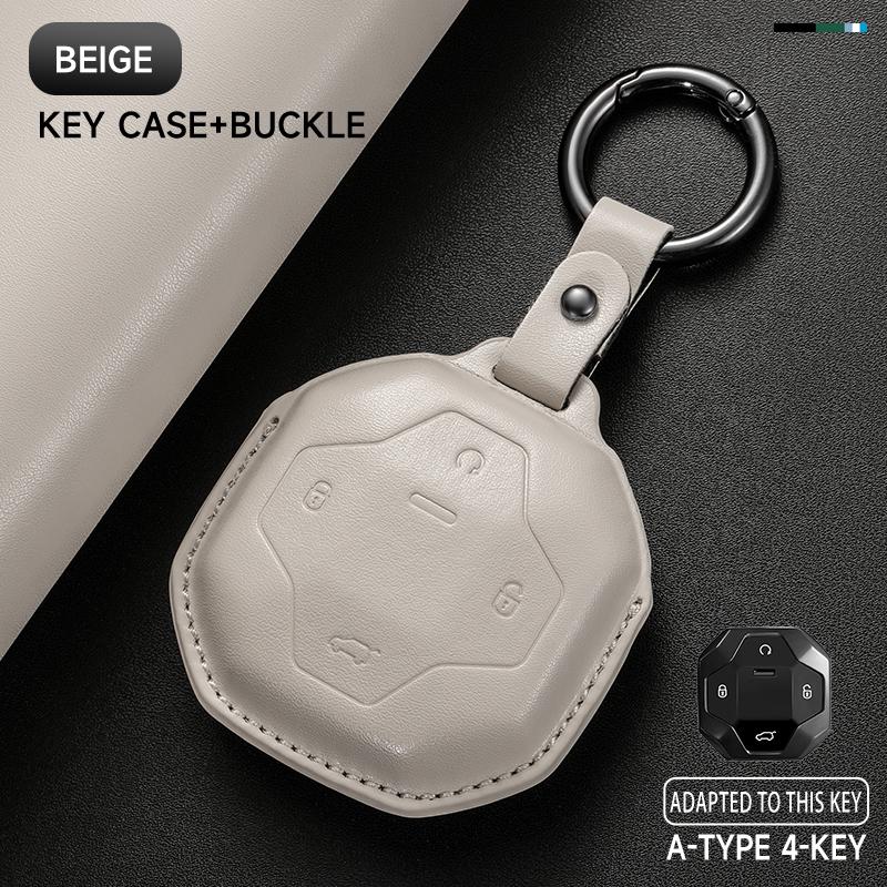

Genuine Leather Car Key Case Cover Key Bag For Chery JETOUR 70 X70plus X70m X90plus Mountain Sea T2 Protect Set car Accessories