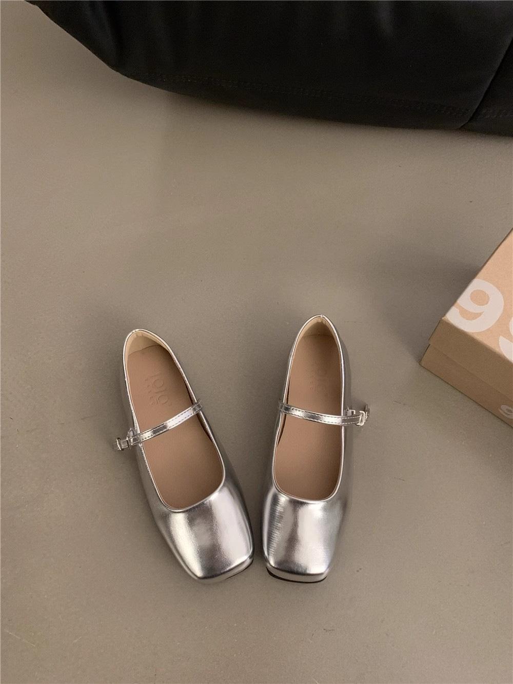 

Одиночные туфли женские новинка весны 2024 года женские туфли Мэри Джейн фея с юбкой нежные вечерние туфли маленькие кожаные туфли бабушкины туфли 39