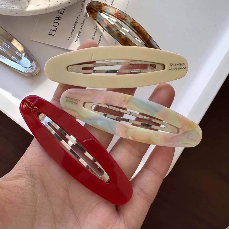 Vintage Accessories Leopard Print Glue Oval Hair Clips Cute Korean Charm BB Hair Clip Y2K Women Jewelry Y2K Hair Accessories