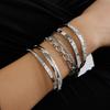 Stainless Steel Bangle Adjustable Wristband Lightweight Comfortable Bracelet Accessory For Casual Or Formal Wear