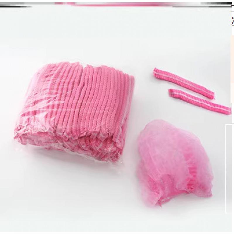 Disposable Black Hairnet Cap - Non-woven Fabric for Industrial Use