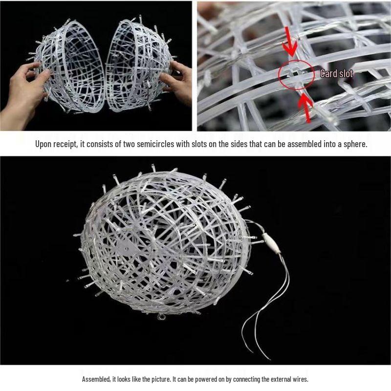 Low Voltage 50cm LED Vine Ball String Lights (5-Pack)