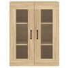 Wall Cabinets 2 pcs Sonoma Oak Wood Based Panel