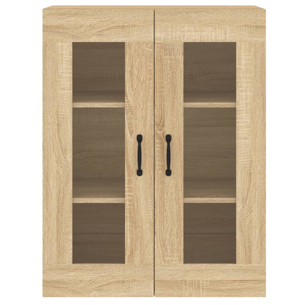 Wall Cabinets 2 pcs Sonoma Oak Wood Based Panel