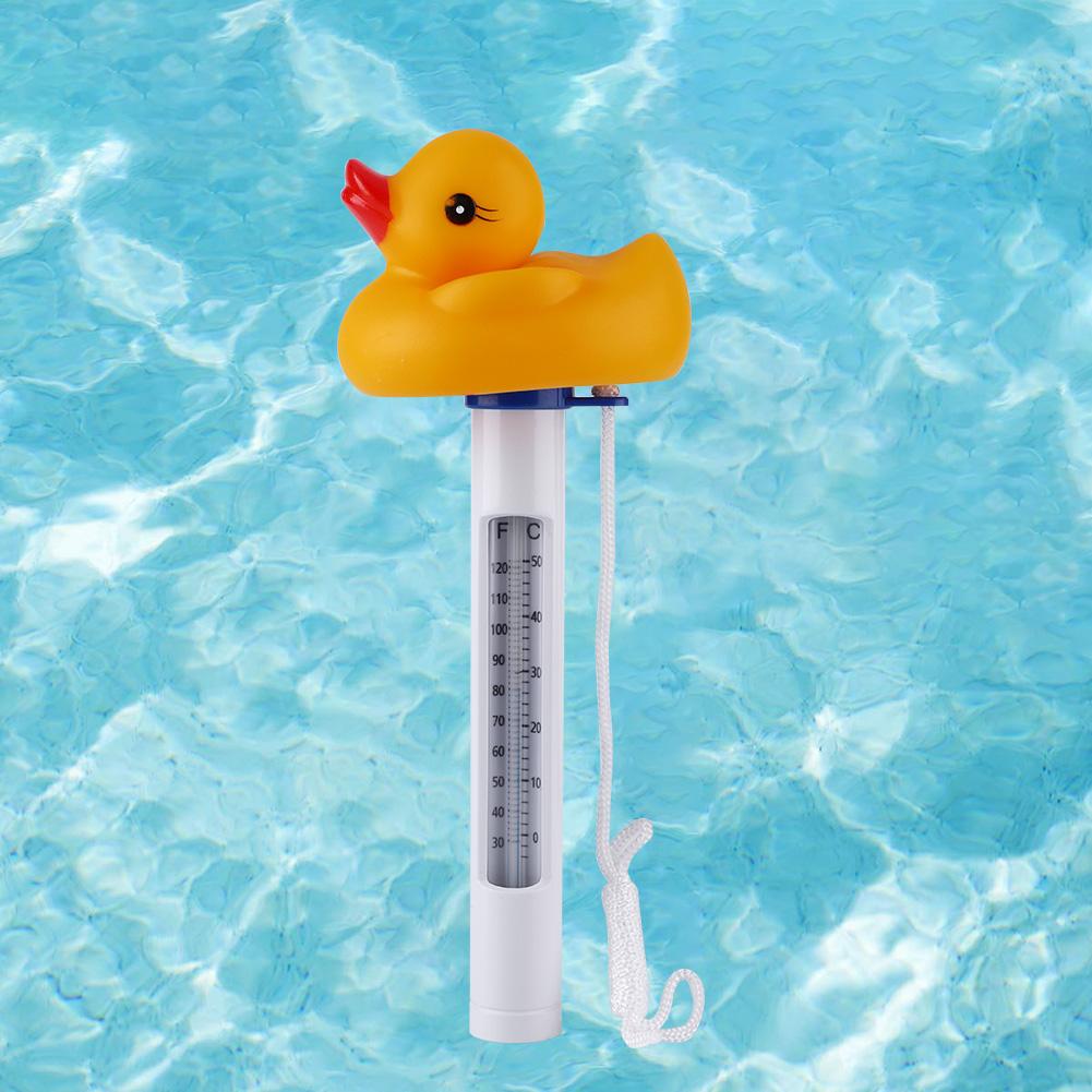 Cartoon Mini Floating Water Thermometer for Swimming Pool Spas Fish Tank Aquarium Duck