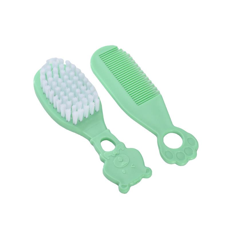 

Baby Hair Brush and Comb Set Soft Bristles Gentle Scalp Care Infant Hair Grooming Kit with Bear Design Handle Suitable for Newborns and Toddlers One Size