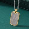 NEW Stainless Steel Military Pendant Smooth Plate Listing Dog Tag Men's Retro Necklace Accessories