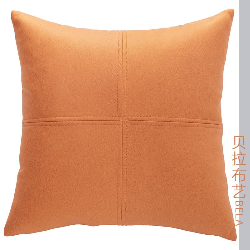 1PC Technology Cloth Pillowcase Modern Solid Color Imitation Leather Waterproof Cushion Cover Nordic Sofa Living Room Decor