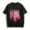 Valentines Day Mama Print Top Heart Leopard Bow Casual Tee Pure Cotton T-shirt