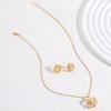 Titanium Steel Zircon Necklace Women'S High Sense Personality Versatile Micro-Inlaid Triangular Couple Pendant Jewelry