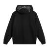 Li Ning Sports Lifestyle Serie Lässig Amerikanischer Vintage Minimalistisch Einfarbig Kapuzenpullover mit Buchstaben und Reißverschluss Unisex Sweatshirt Schwarz AWDV391-7