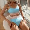 Swimsuit Women'S Split Solid Color Suspender Bikini European And American Style Bikini