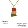 EUEAVAN Stainless Steel African Map Necklace Cameroon Rwanda Congo Berber Somalia Ghana Botswana Tanzania Flag Patriotic Jewelry