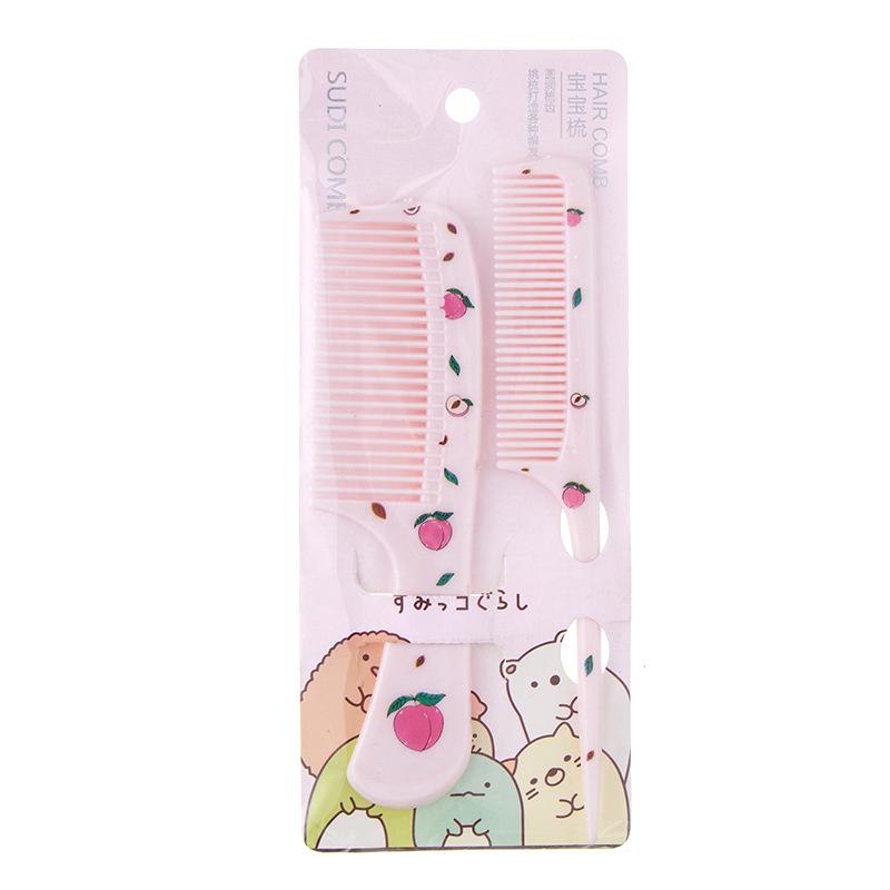 2Pcs Kids Hairdressing Comb Anti-Static Pointed Tail Combs For Girls Children Cute Strawberry Fruit Women Hair Comb Styling Tool