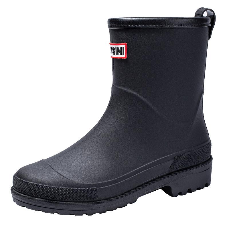 2025 Women's Mid-Calf Rain Boots - Edge Binding, Anti-Abrasion, Lightweight, Rubber Kitchen Cover Shoes