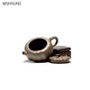 Yixing Purple Clay Pot 140ml Teapot Flat Pumpkin Pot Kung Fu Tea Set Tea Making Pot