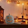 Hollow Pumpkin Ornament Halloween Jack O' Lantern Fall Decor Farmhouse Table Centerpiece for Home Festival Porch Mantel Room Decoration