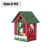 20PCS Christmas Decorations Creative DIY Assembled Cabin Painted Luminous House Christmas Tree Hanging Christmas Hut Ornaments
