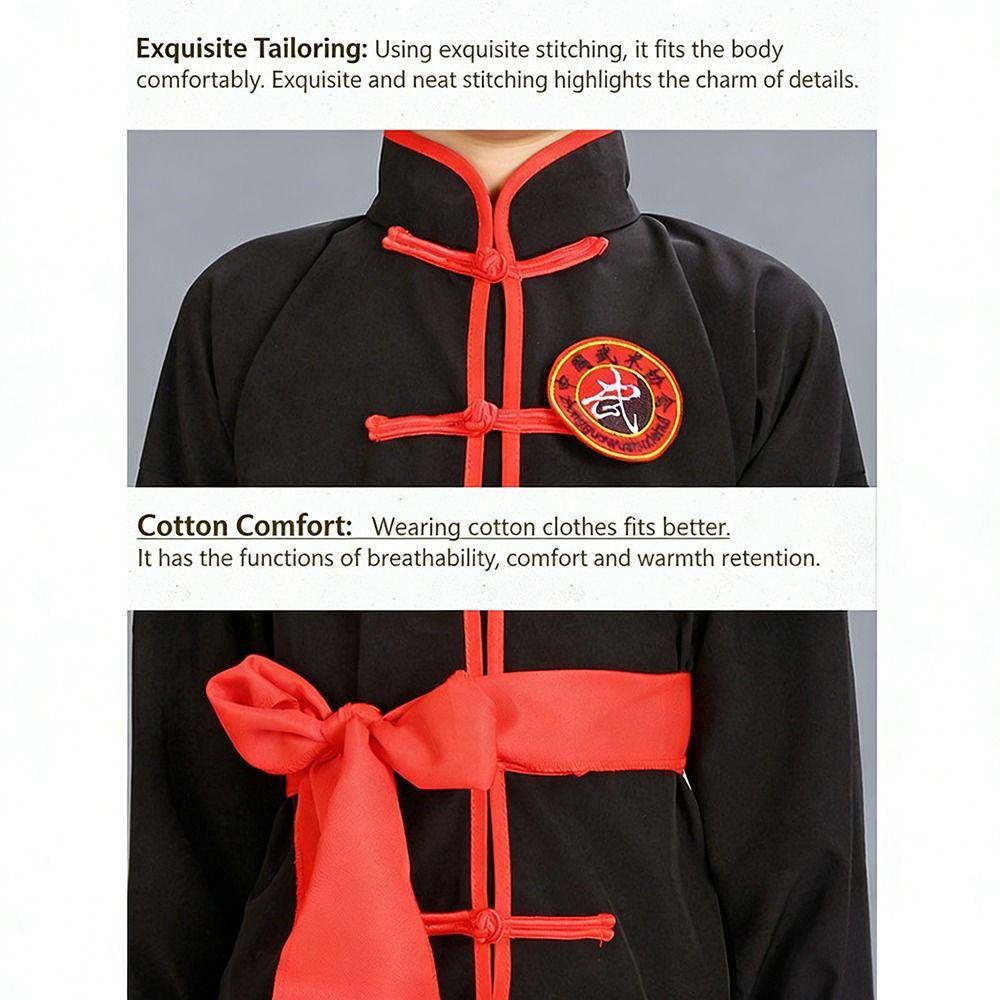 Long Sleeves Wushu Costume Chinese Tai Chi Uniform Fashion Traditional Outfits Kids Boys Girls