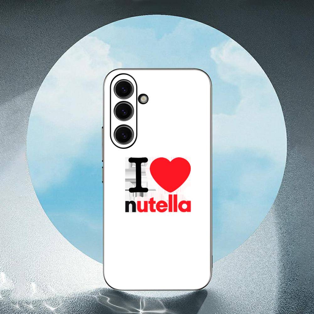 Chocolate Nutella Luxury Black Phone Case For Samsung Galaxy S23 S24 S25 Ultra S22 Plus S21
