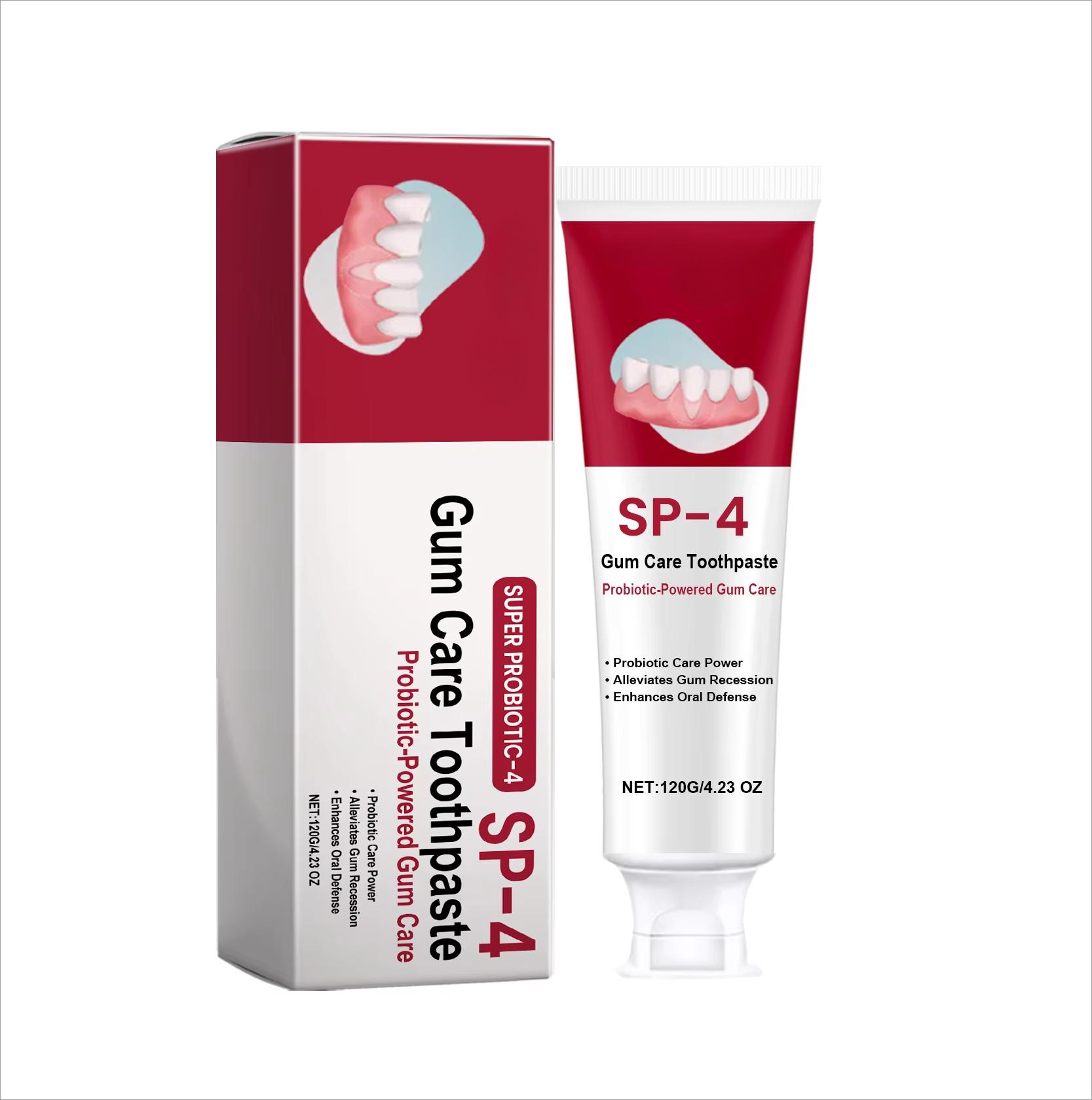 

120г Sp4 Пробиотическая Отбеливающая Зубная Паста Отбеливание Зубов Удаление Налета Свежее Дыхание Гигиена Полости Рта Чистая Зубная Паста 1pc