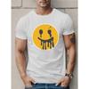 T-shirts Imprimés Visage Souriant qui Fond pour Hommes, T-shirt Décontracté à Col Rond Manches Courtes, T-shirt Confortable Respirant pour l'Été
