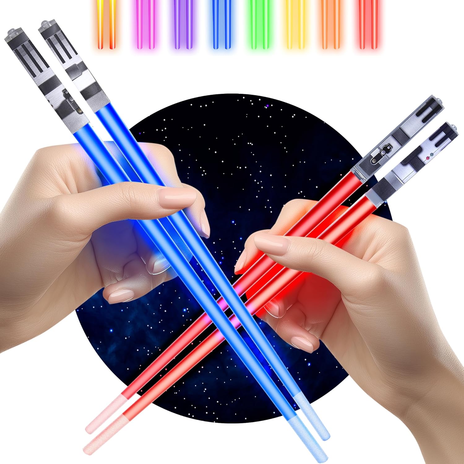Lightsaber Chopsticks Light Up, Starwars Chopsticks Light Up, Mini Lightsaber, Fun Chop, Cool Chopstick, Light Saber Chopstick, Led Chopstix, 2 Frosted Tips