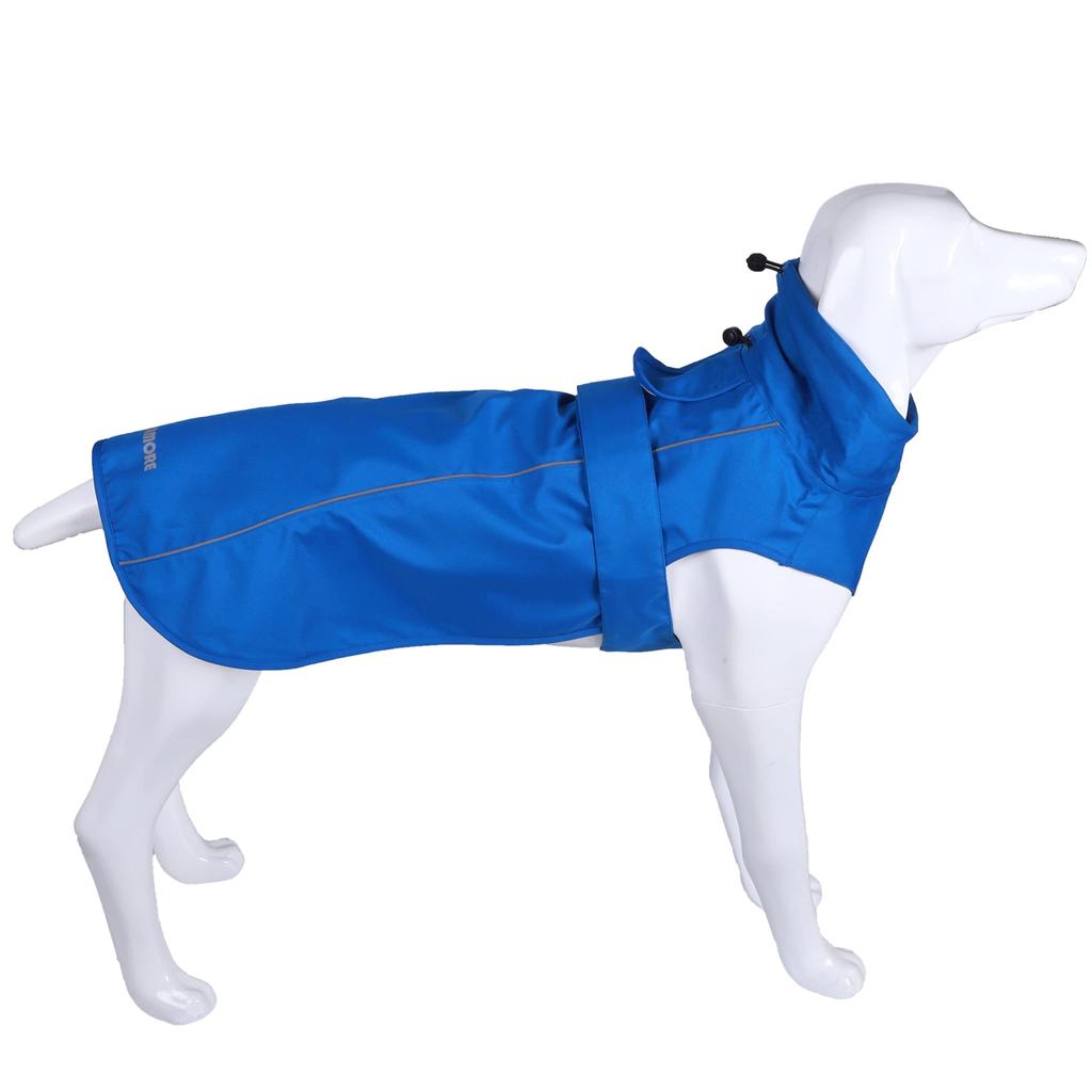 Waterproof Dog Raincoat with Reflective Strip, Adjustable Breathable Rain Coat Jacket with Leash Hole for Dogs